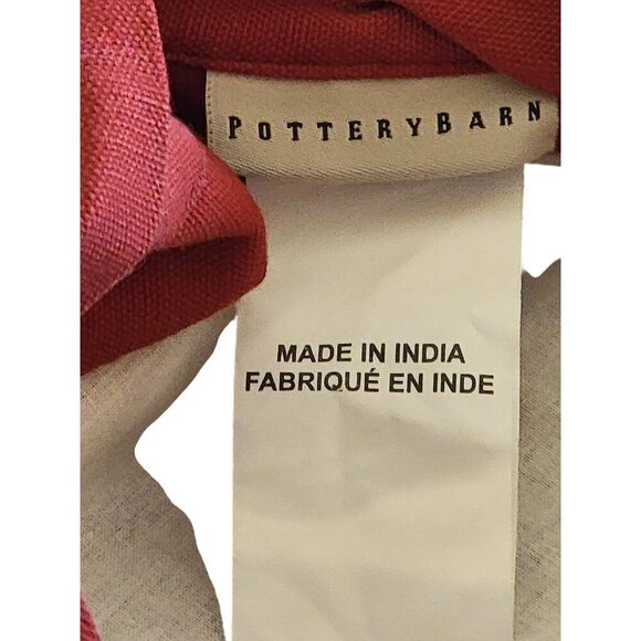 Pottery Barn Red & White Snowflake Pillow Cover Size 24”x 24” - Picture 7 of 15